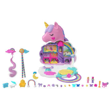 Polly Pocket Rainbow Unicorn Salon - Image 1 of 8