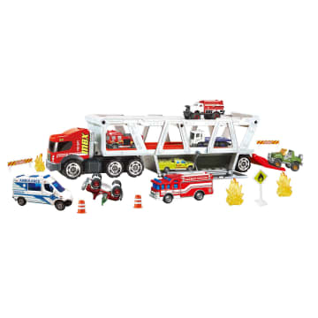 Matchbox Fire Rescue Hauler Playset - Image 1 of 6