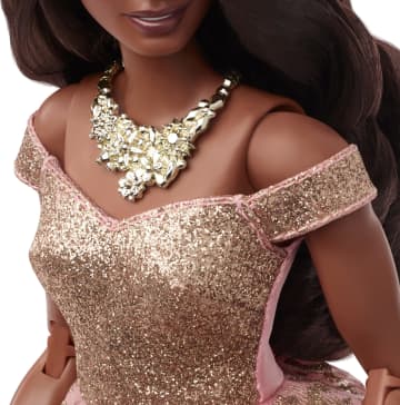 Barbie Le Film-Poupée Barbie Présidente En Robe Rose Et Dorée - Imagen 4 de 6