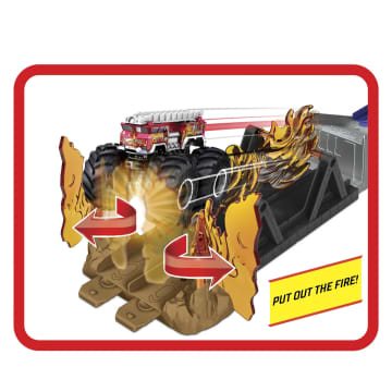 Hot Wheels Monster Trucks Fire Through Playset - Image 4 of 6