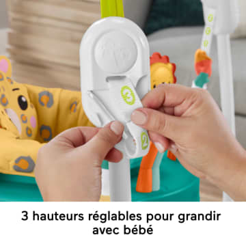Fisher Price Jumperoo Leopard bebe interactif 3 mois et HND47 MATTEL