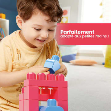 Mega Bloks - Sac 60 Blocks Rose - Jouet De Construction - 1 An Et + - Image 2 of 7