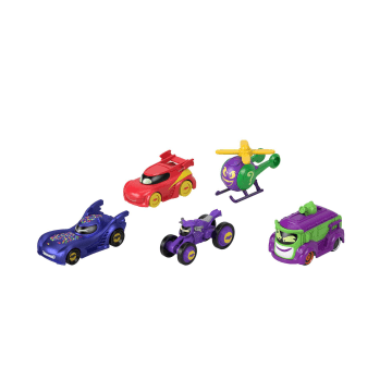 Fisher-Price Dc Batwheels Set Met Voertuigen Op Schaal Van 1:55, Batcast Metalen Auto'S, 5 Stuks - Image 4 of 6