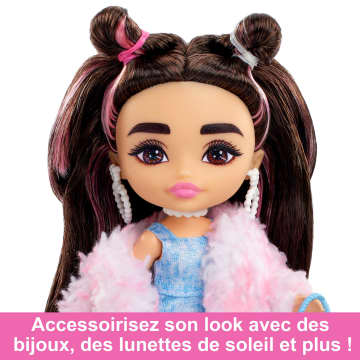 Barbie - Barbie Extra Minis - Poupée Brune - Poupée Mannequin  - 3 Ans Et + - Imagen 4 de 7