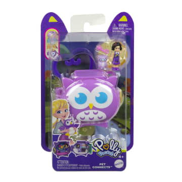 Polly Pocket Pet Connects Cofanetto Animale Impilabile, A Forma Di Animale, 2 Cuccioli (Uno Con Un Ciuffetto Di Pelo) E Pettine - Image 5 of 16