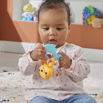 Fisher-Price collectie babyspeelgoed met dierenthema, rammelaar, bijtring en klik-klakspeeltje voor pasgeborenen - Imagen 2 de 6