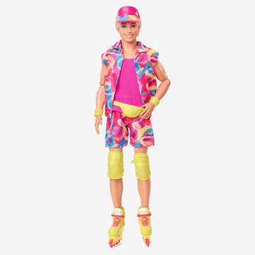 Barbie Le Film Poupee Ken Du Film Poupee Ken De Collection Portant Une Tenue De Patinage Retro Et Des Rollers