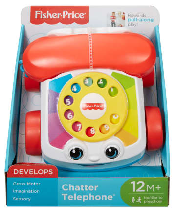 Fisher-Price Chatter Telephone Baby And Toddler Pull Toy Phone With Rotary Dial - Image 6 of 7