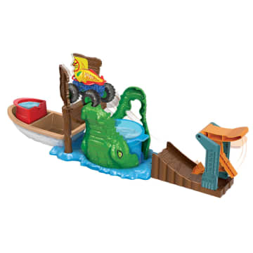 Hot Wheels® Monster Trucks Renk Değiştiren Araçlar Timsahdan Kaçış Oyun Seti - Image 3 of 6