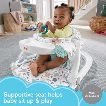 Fisher-Price Portable Baby Chair with Toys, Sit-Me-Up Baby Seat, Pacific Pebble - Image 2 of 8
