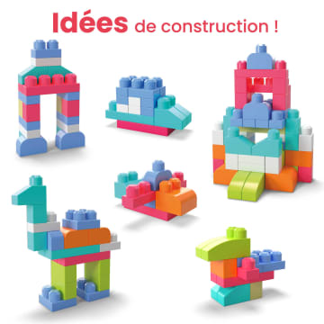 Mega Bloks - Sac 60 Blocks Rose - Jouet De Construction - 1 An Et + - Image 4 of 7