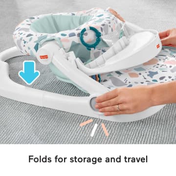 Fisher-Price Portable Baby Chair with Toys, Sit-Me-Up Baby Seat, Pacific Pebble - Image 4 of 8