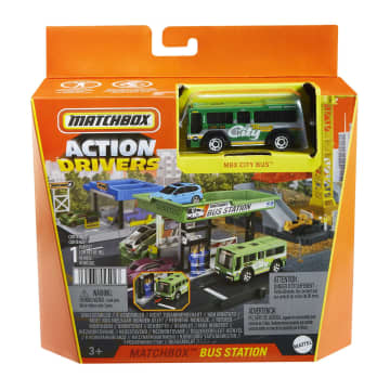 Matchbox Aksiyon Sürücüleri Otobüs Durağı Oyun Seti veya Pizza Hut Temalı Oyun Seti - Image 5 of 7
