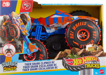 Hot Wheels Monster Trucks Tiger Shark Climber RC Vehicle, Battery-Powered Remote-Control Toy Truck - Imagen 6 de 6