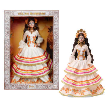 Barbie Signature Día De Muertos 2025 Collectible Doll in Ruffled Cream Gown - Image 1 of 6