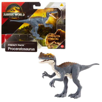 Jurassic World Rebirth Frenzy Pack Proceratosaurus Dinosaur Figure, Authentic Toy, Digital Play - Imagen 1 de 2