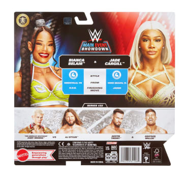 WWE Main Event Showdown Jade Cargrill & Bianca Belair Action Figures Set, Series #22, 6-Inch - Imagem 4 de 4