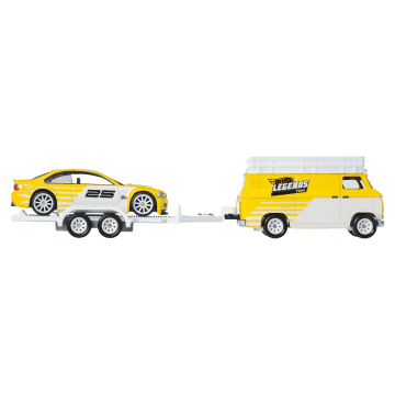 Hot Wheels Legends Tour Team Transport Hauler & Toy Car, 2-Pack Of Premium 1:64 Scale Vehicles - Imagem 2 de 6