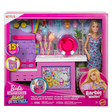 Barbie Mysteries: Beach Detectives Barbie “Malibu” Doll, Cotton Candy Game Playset & Accessories - Image 6 of 6