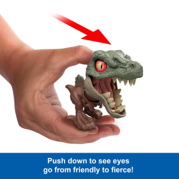 Jurassic World Mighty Little Biters Dinosaur Toy With Bite Action, Eye Change, Collectible Figure - Imagen 3 de 6