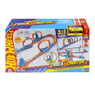 Hot Wheels Track Creator Triple Loop Pack & 1:64 Scale Toy Car, Track-Building Set - Image 1 of 6