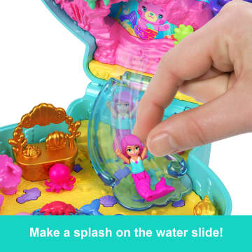 Polly Pocket Glitter Island Compact Playset With 1 Micro Mermaid Doll And Ocean Pets, Travel Toy With Themed Accessories - Imagem 5 de 6