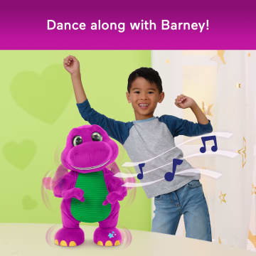 Fisher-Price Barney's World Dance Moves Music Barney Plush, 13-Inch Figure, Songs, Sounds, Lights & Soft Texture - Image 4 of 6