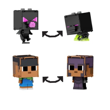 Minecraft Flippin' Figs Coffret de 2 Sunny et Dragon de L’ender - Imagen 3 de 6