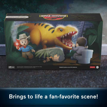 Little People Collector Jurassic Park Special Edition Set With Dinosaur For Movie Fans, 3 Figures - Image 4 of 6