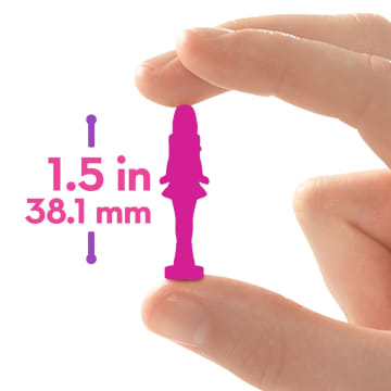 Barbie Mini Barbie Land Fashionistas Dolls, 1.5-Inch Dolls in Perfume Compact, Surprise Reveal - Imagem 4 de 5