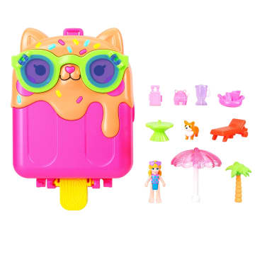 Polly Pocket Conjunto de Brinquedo Compacto Resort Paleta de Gatinho - Imagem 4 de 6