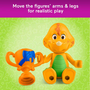 Fisher-Price Barney's World Barney's Friend Mel & Billy Dino Figure Set For Kids, 3 Toys - Imagen 4 de 6