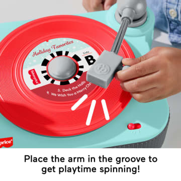 Fisher-Price Deluxe Rockin’ Record Player Musical Toy Turntable With 6 Records For Kids Ages 3+ - Image 4 of 6