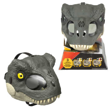 Jurassic World Rebirth T-Rex Rage N Roar Mask With Led Light Up Eyes Feature, 3 Level Effects - Image 1 of 6