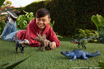 Jurassic World Rebirth Gigantic Thrashers Purussaurus Dinosaur Figure Toy, Tail Activated Attack - Imagen 2 de 6