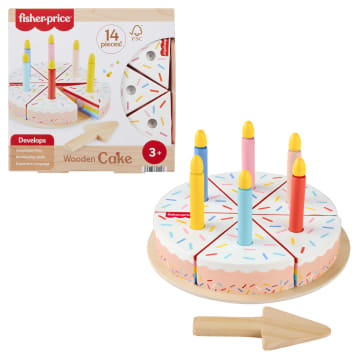 Fisher-Price Juguete para Bebés Pastel de Cumpleaños de Madera - Imagem 1 de 6