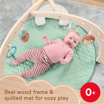 Fisher-Price Wooden Lay And Play Deluxe Activity Gym Baby Playmat With Developmental Toys - Image 2 of 6