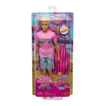 Barbie Mysteries: Beach Detectives Ken Doll in Signature Outfit With Storytelling Accessories - Imagem 5 de 5