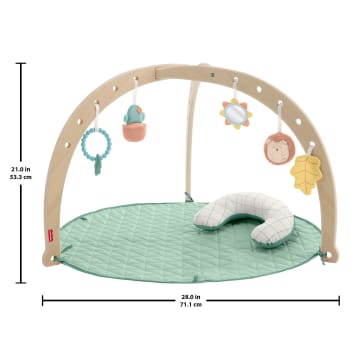 Fisher-Price Wooden Lay And Play Deluxe Activity Gym Baby Playmat With Developmental Toys - Image 6 of 6