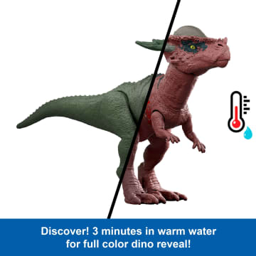 Jurassic World Dino Reveal 2 Dinosaur Toys in Battle Arena, Warm Water Changes Decoration - Image 4 of 6
