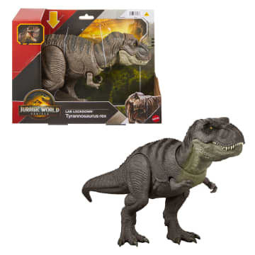 Jurassic World Rebirth Tyrannosaurus Rex Action Figure, Dinosaur Toy, T-Rex Chomp Attack - Imagen 1 de 5