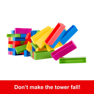 UNO Stacko Game For Kids & Family With 45 Colored Stacking Blocks & Tray - Image 5 of 6
