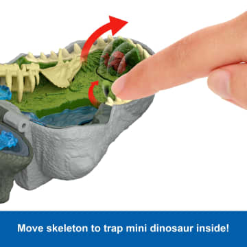 Jurassic World Rebirth Micro Adventure Playset Tyrannosaurus Rex Head, Interactive Features & Figures - Image 5 of 6