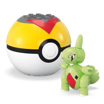 MEGA Pokémon Jogo de Construção Pokébola Colecionável Larvitar - Imagen 6 de 6