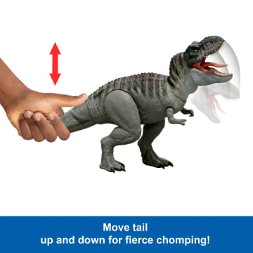 Jurassic World Rebirth Power Devour Tyrannosaurus Rex Dinosaur Figure, Constant Chomp Lights & Sound - Image 3 of 6