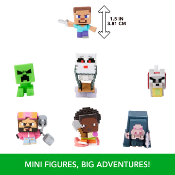 Minecraft Mini Mode Overworld Battle Pack With 7 Mini Action Figures Inspired By The Movie - Imagen 4 de 6