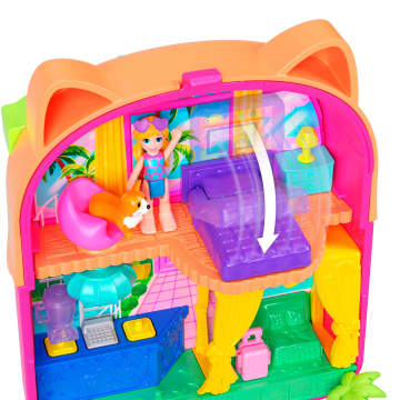 Polly Pocket Conjunto de Brinquedo Compacto Resort Paleta de Gatinho - Imagem 3 de 6