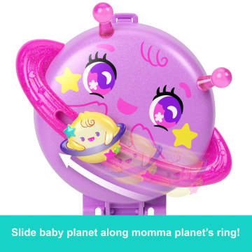 Polly Pocket Planet Polly Compact Playset With 1 Micro Doll And Pet Puppy, Travel Toy With Themed Accessories - Imagem 3 de 6