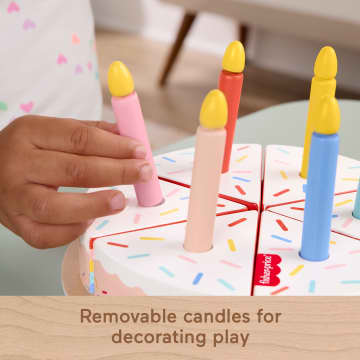 Fisher-Price Wooden Cake, Pretend Food Decorating Set For Preschool Kids, 14 Wood Pieces - Imagem 4 de 6