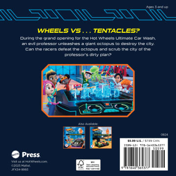 Hot Wheels Let's Race: Attack Of The Giant Octopus Paperback Book With Stickers, Based On The Series - Imagen 2 de 5